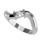 Anillo de Compromiso de 14K con Diamante de Laboratorio 0.20 CT F VS1 Talla 5.5 ORO BLANCO 14K&ndash; / FJ595-20-14W-LG-55