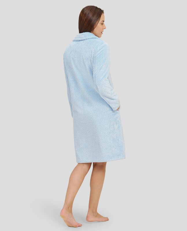 Bata Jacquard con Botones Celeste image number null