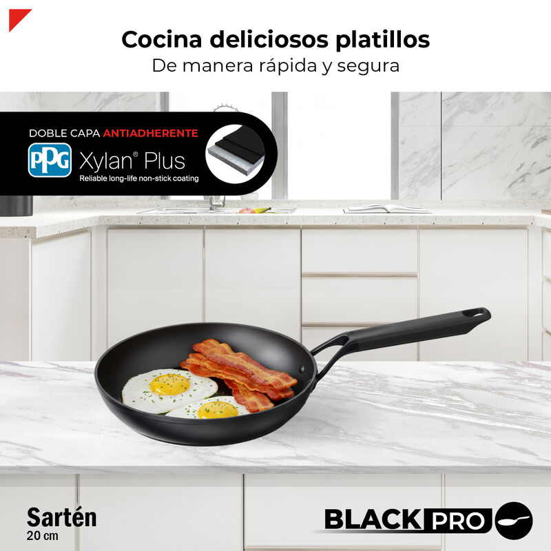 Sart&eacute;n De Aluminio Forjado 20cm Bogner BLACK PR... image number null