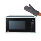 COMBO Microondas Panasonic NN-SU55QSRPH de 31 Litros (1.1ft&sup3; / 1000W) Color: Gris + Guante de Cocina