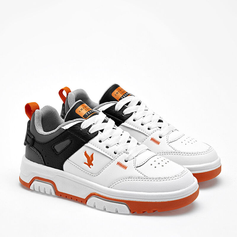 American Fire tenis para ni&ntilde;o  blanco negro gri... image number null