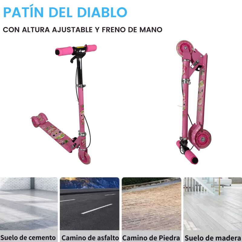 Scooter 3 Ruedas Con Luz Led Autom&aacute;tica, Freno ... image number null