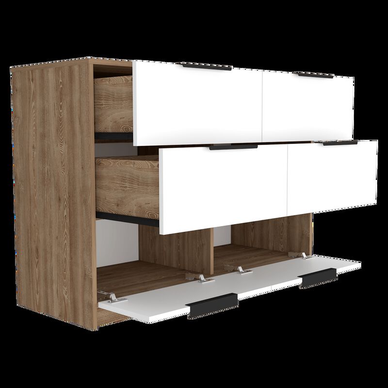 C&oacute;moda Organizador Wesley Miel y Blanco Virtual... image number null