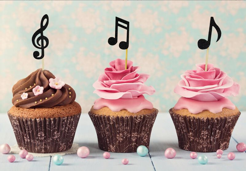 Adorno Para Pastel Iebq 12 Uds. Nota Musical &ndash; ... image number null