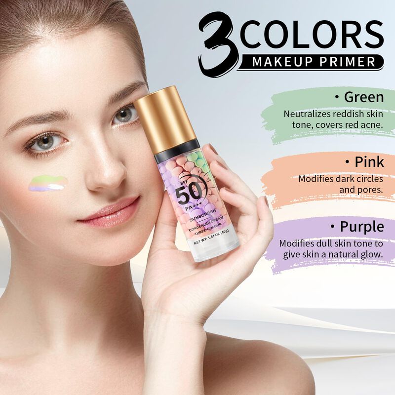 Aoazxbb 2 Piezas Prebase Correctora De Color, P... image number null