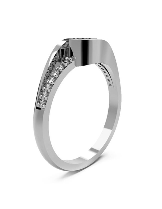 Anillo de Compromiso de 14K con Diamante de Lab... image number null