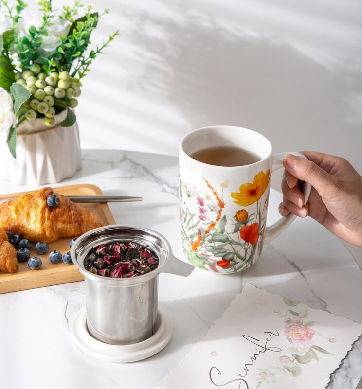 Taza De T&eacute; Amorarc 532 ml Con Infusor Y Tapa image number null