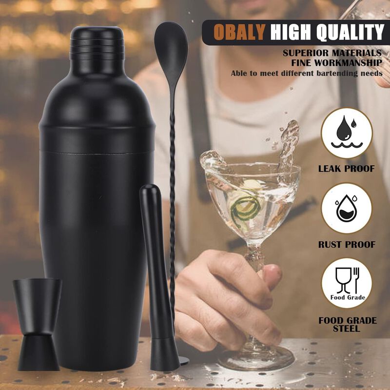Set de Cocteler&iacute;a Obaly de 11 Piezas Negro image number null