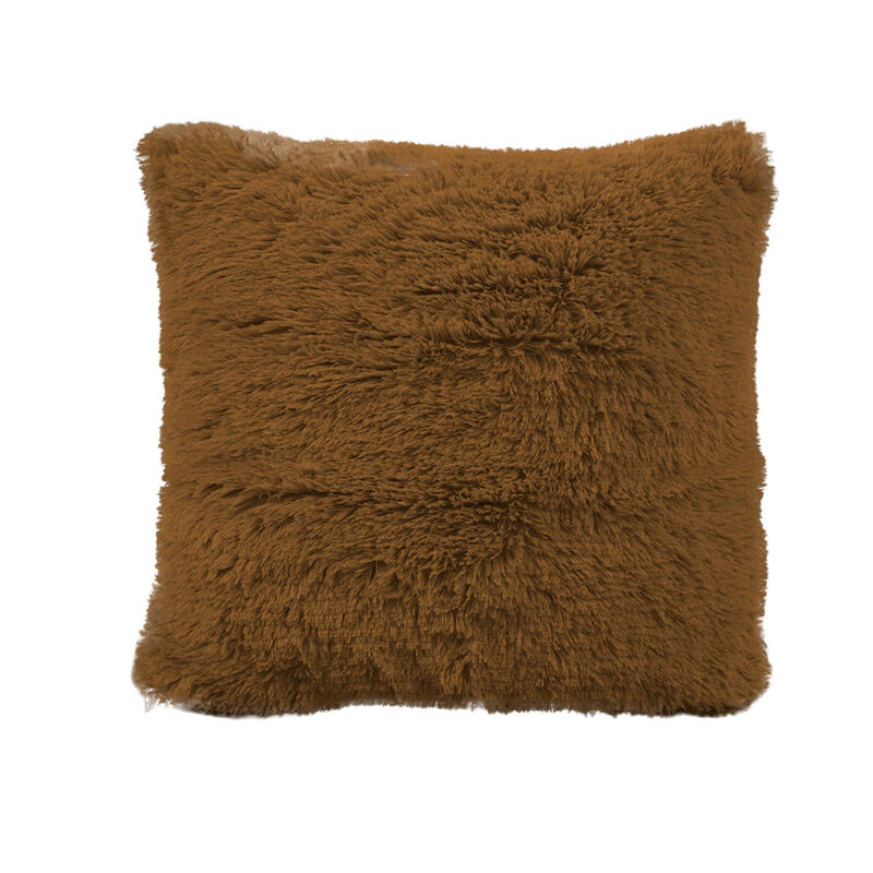 Coj&iacute;n Decorativo De Pelo Largo Miel De 50 X 50 ... image number null