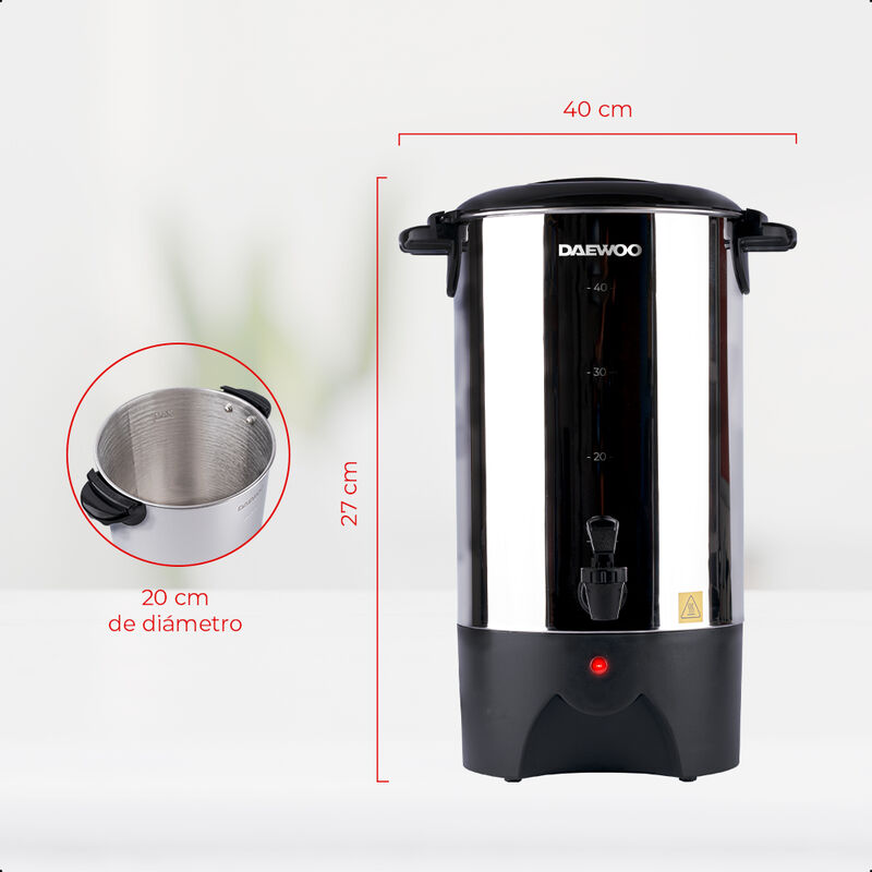 Cafetera el&eacute;ctrica urna DAEWOO 6L 40 tazas acer... image number null