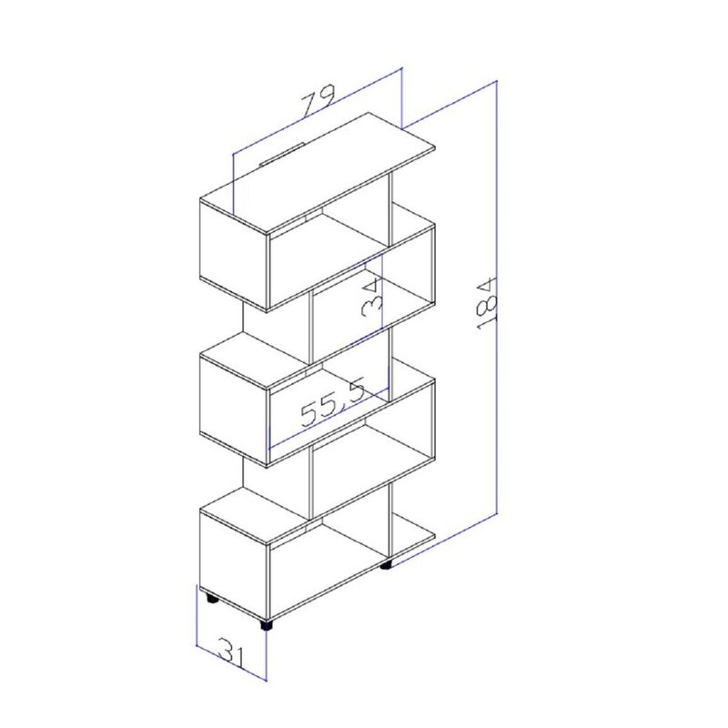Librero Bertolini ESM209 Rustico image number null