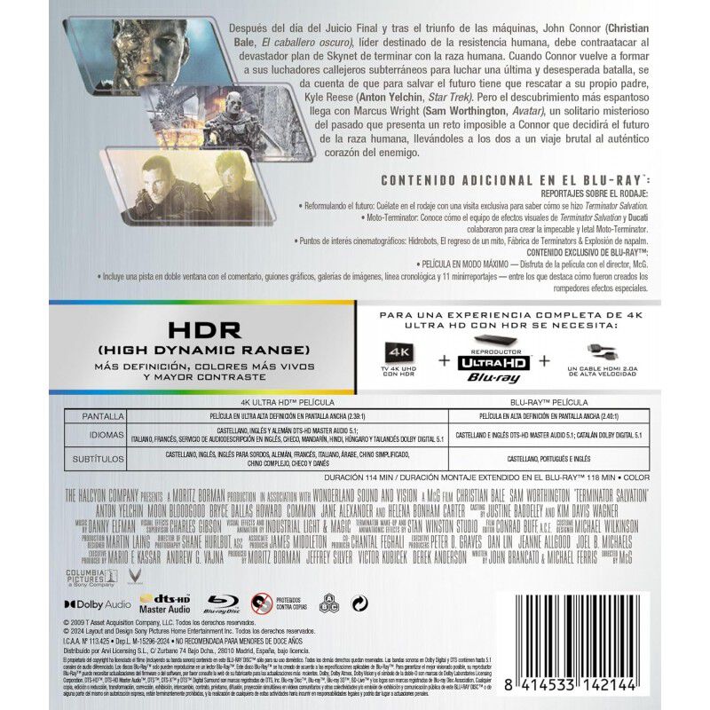 Terminator Salvation (Edici&oacute;n 2024) [Blu-ray] (... image number null