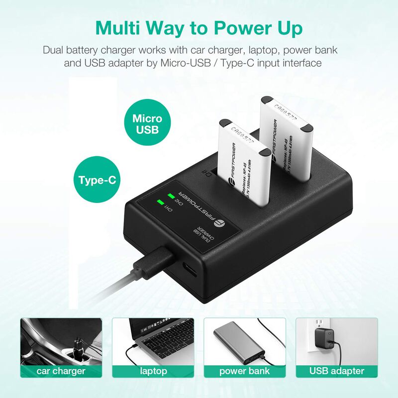 Bater&iacute;a Y Cargador Doble Para Fujifilm Instax M... image number null