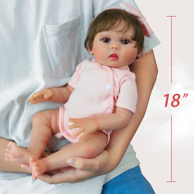 Mu&ntilde;eca Reborn Scom Lifelike Lucy De 45 Cm Con R... image number null