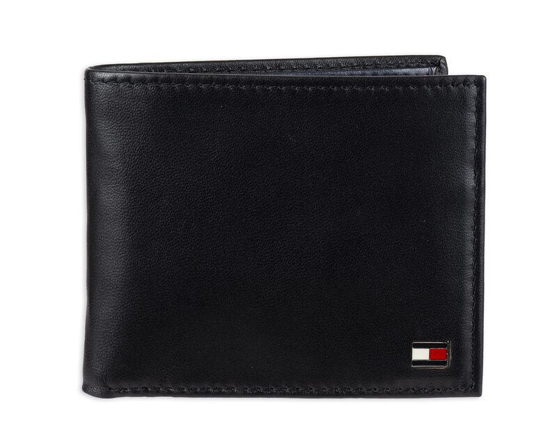Cartera Tommy Hilfiger Delgada De Cuero Plegabl... image number null