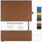 Cuaderno Journal Maleden, A4, Con Puntos, Tapa Dura, Color Marr&oacute;n