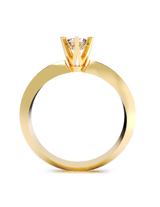 Anillo de Compromiso de 14K con Diamante de Lab... image number null