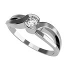 Anillo de Compromiso de 10K con Circonia Talla 65 ORO BLANCO 10K - / M1204-10W-CZ-65