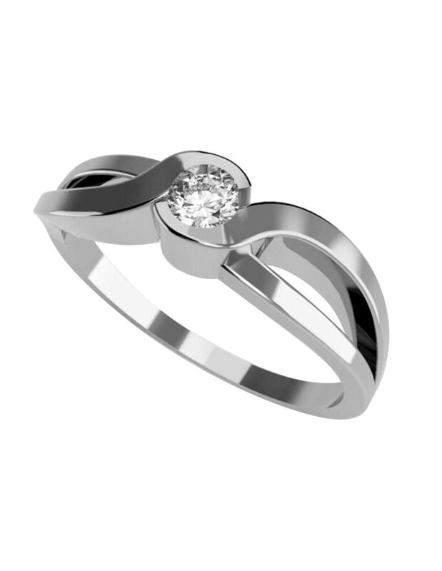 Anillo de Compromiso de 14K con Circonia Talla ... image number null