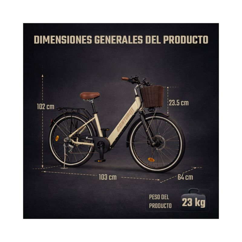 Bicicleta Electrica Vintage 21 Vel 35km/h Freno... image number null