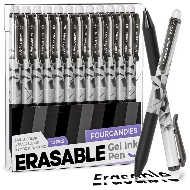 Bol&iacute;grafos Four Candies 0,7 mm Negro 12 unidade... image number null