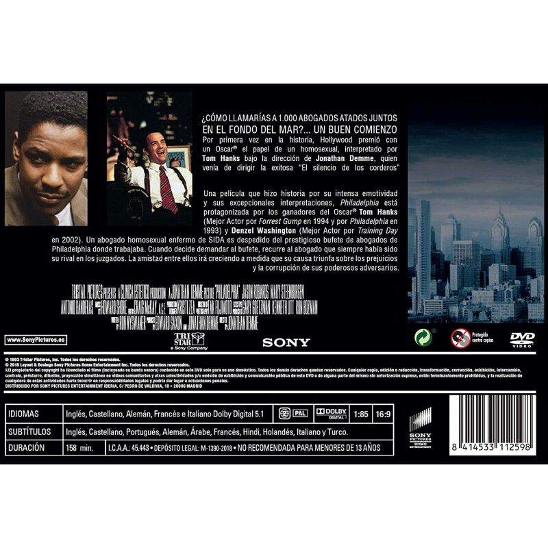 Philadelphia (edici&oacute;n Horizontal) [dvd.] (1993) image number null