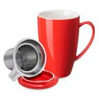 Taza De T&eacute; Sweese 425 ml Con Infusor Y Tapa, Roja