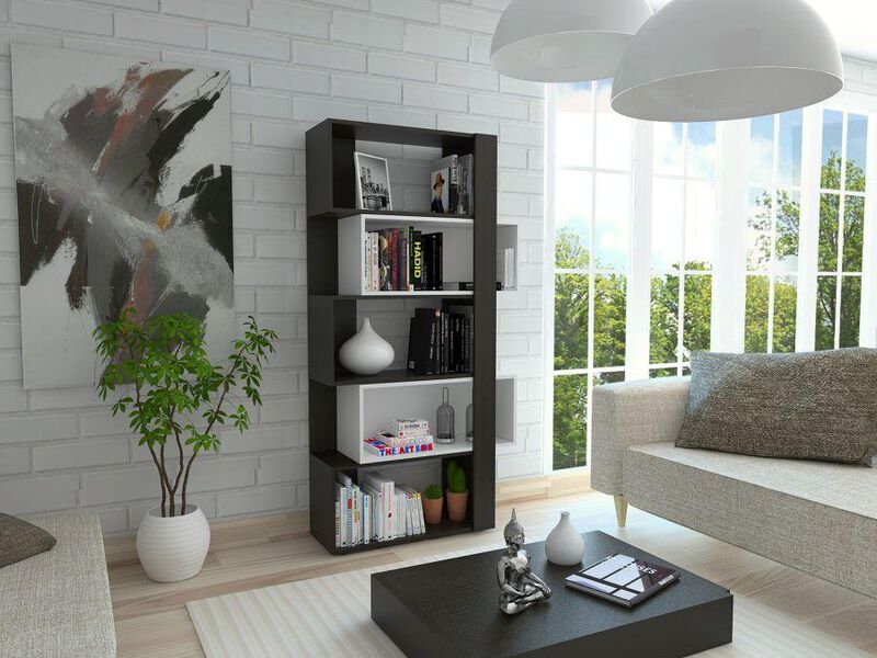 Librero Beijing Wengue y Blanco Virtual Muebles image number null