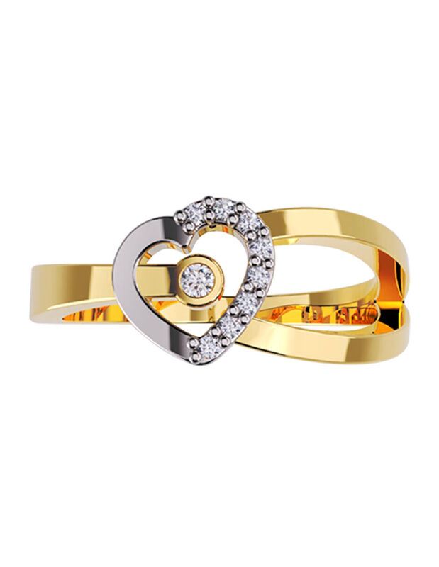 Anillo de Compromiso en Oro Amarillo 14K con Ci... image number null