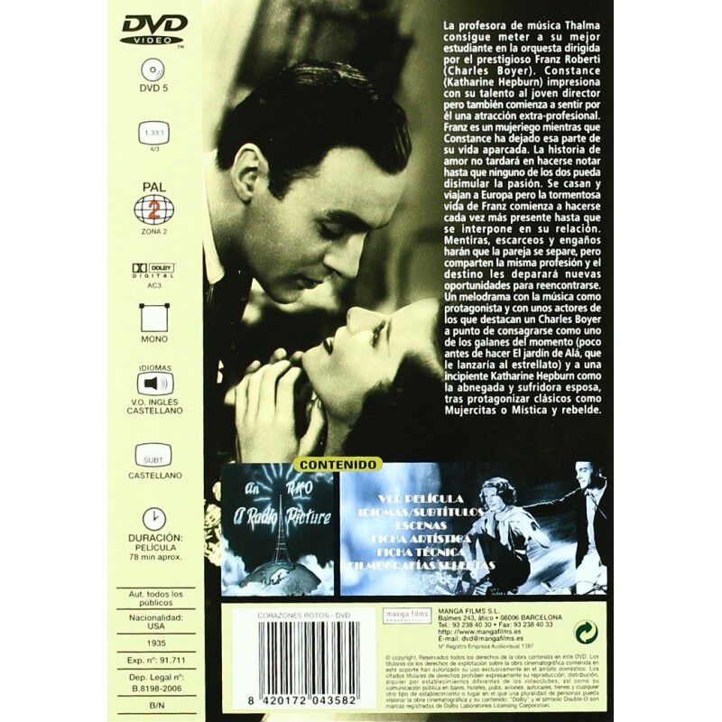 Corazones Rotos (rko) (dvd) image number null