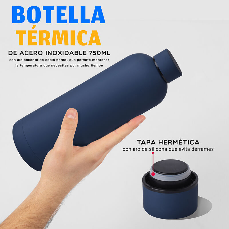 Botella termo de acero inoxidable doble pared A... image number null