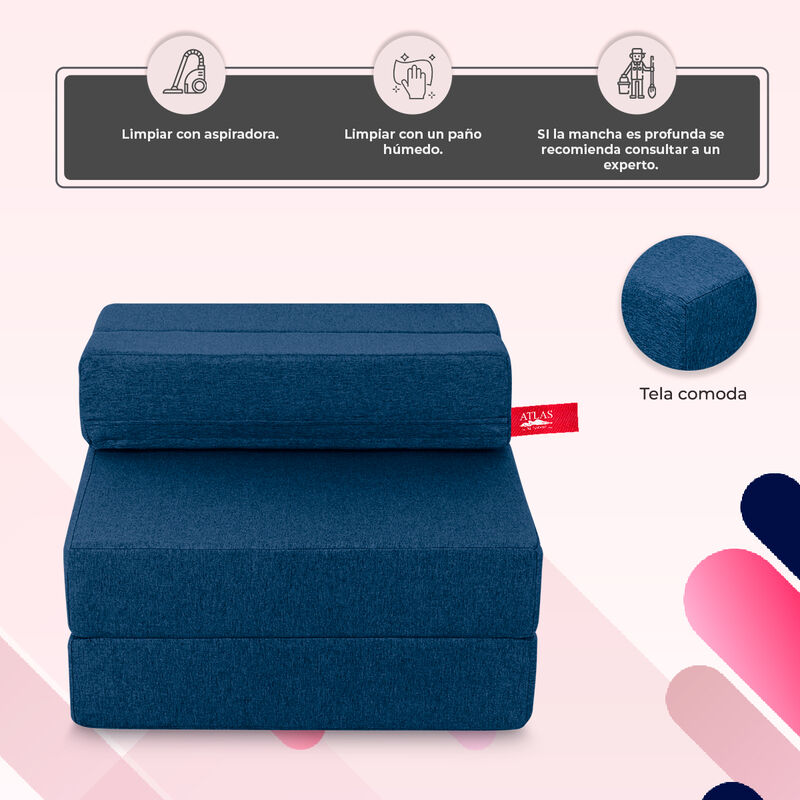 Sillón Plegable Tipo Puff Atlas Basics Marino image number null