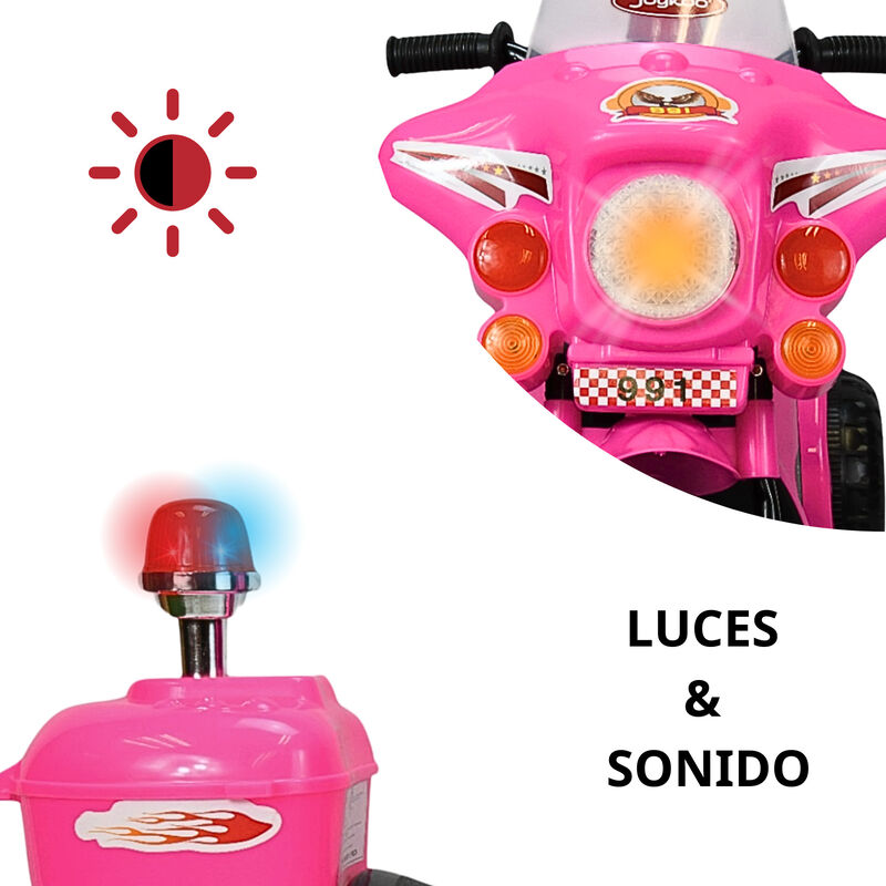 Moto Montable El&eacute;ctrica para Ni&ntilde;os Luces y Soni... image number null