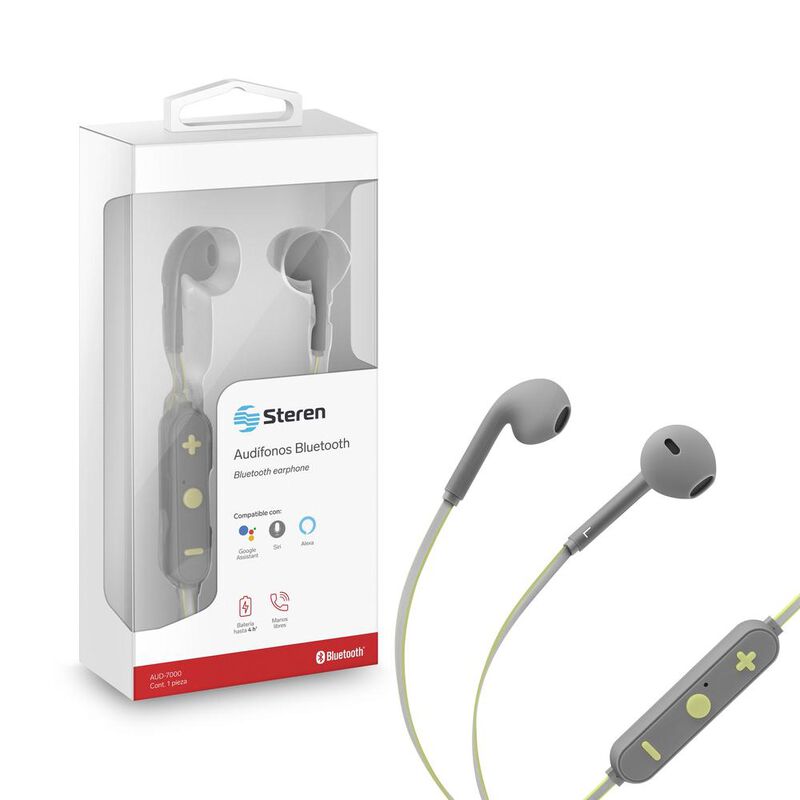 Aud&iacute;fonos Bluetooth Con Cable Reflejante Verde ... image number null