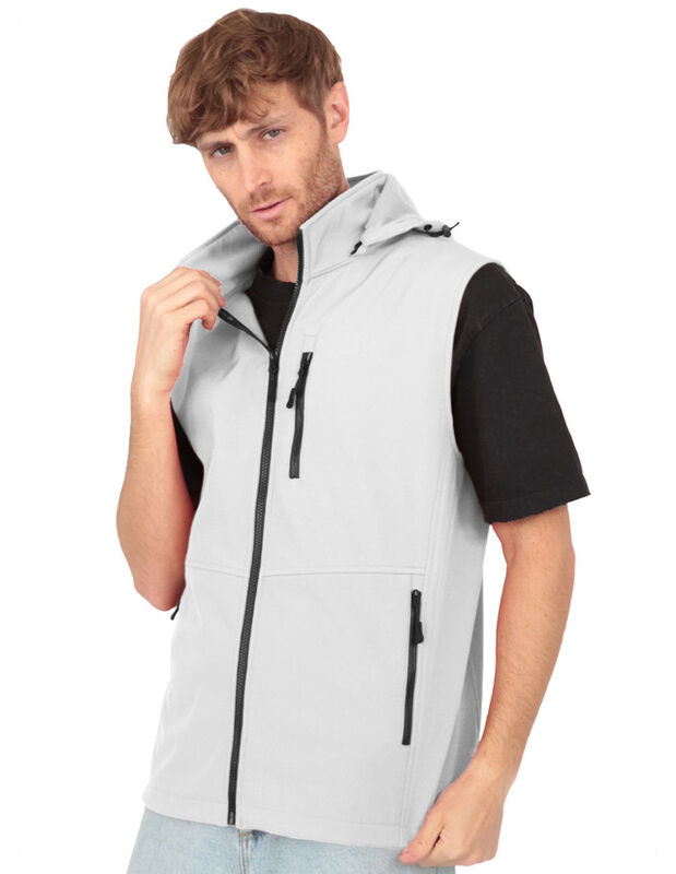 Chaleco Con Gorro Desmontable Cuello Alto Blanc... image number null