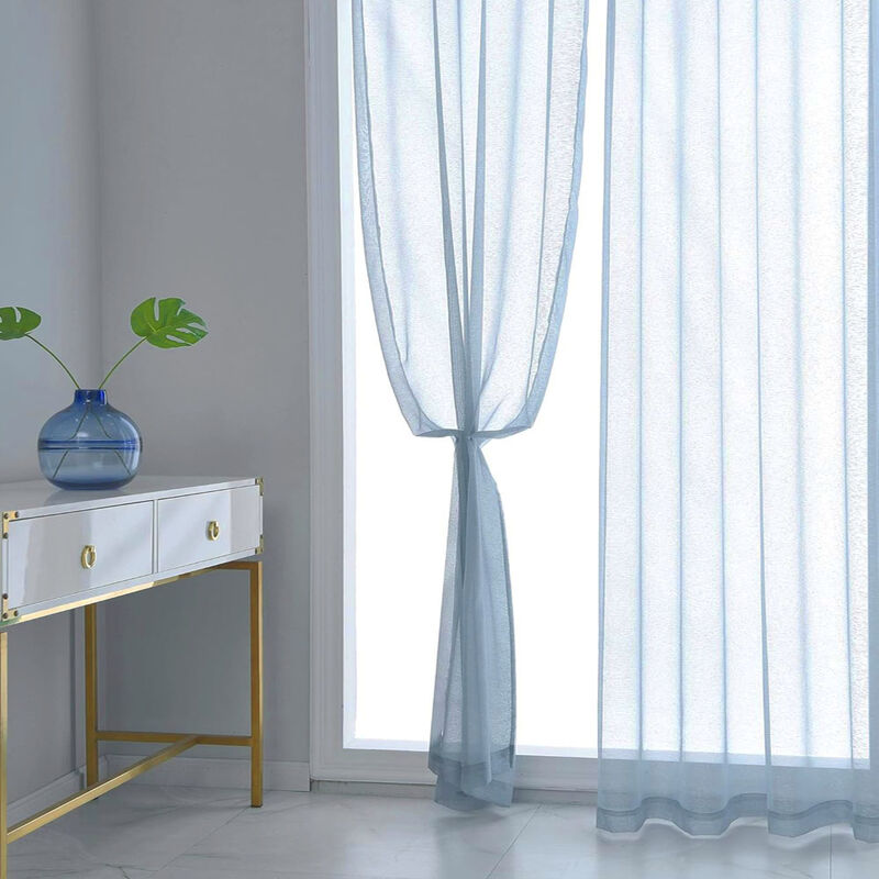 Cortinas Transl&uacute;cidas 2 Paneles 140x220 cm Colo... image number null