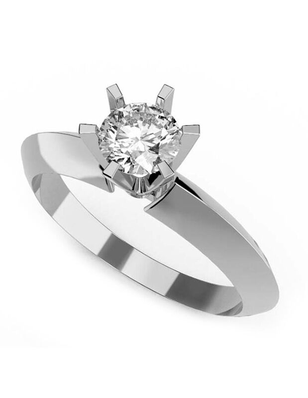 Anillo de Compromiso de 14K con Diamante de Lab... image number null