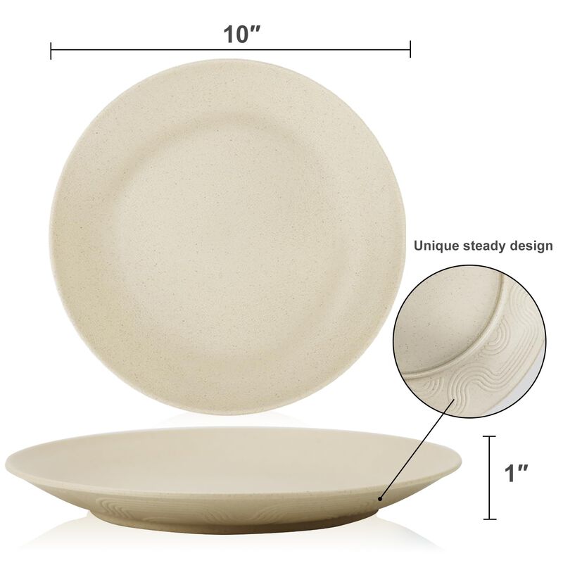 Platos de Cena Homienly, Juego de 8, 25cm, Colo... image number null