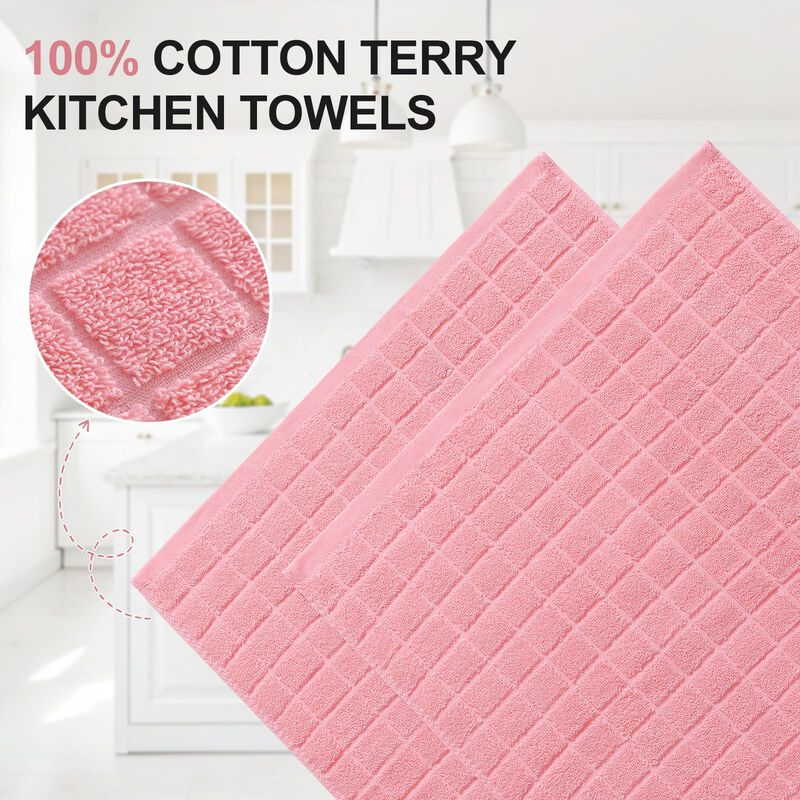 Toallas de Cocina Homaxy - Set de 8, Rosa, Algo... image number null