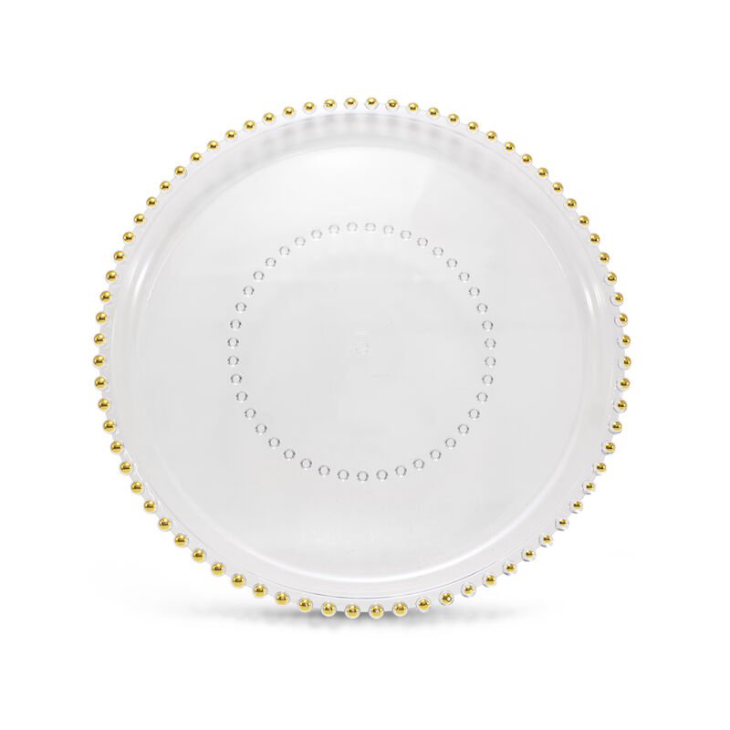Plato Decorativo Redondo Transparente Con Borde... image number null