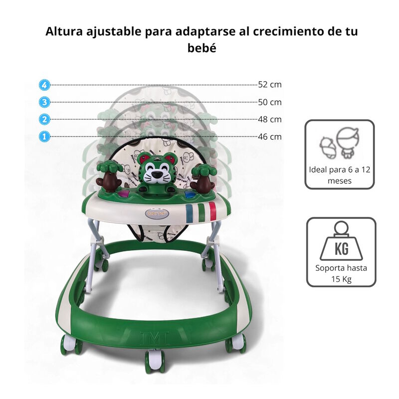 Andadera Beb&eacute;s Ajustable Luces M&uacute;sica y Juguete... image number null