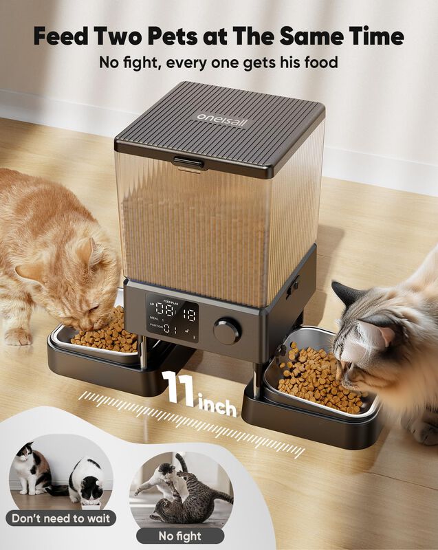 Comedero Autom&aacute;tico Para Gatos Oneisall Para 2 ... image number null