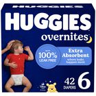 Pa&ntilde;ales Huggies Overnites, Talla 6, Para Toda La Noche, M&aacute;s De 35 Libras, 42 Unidades