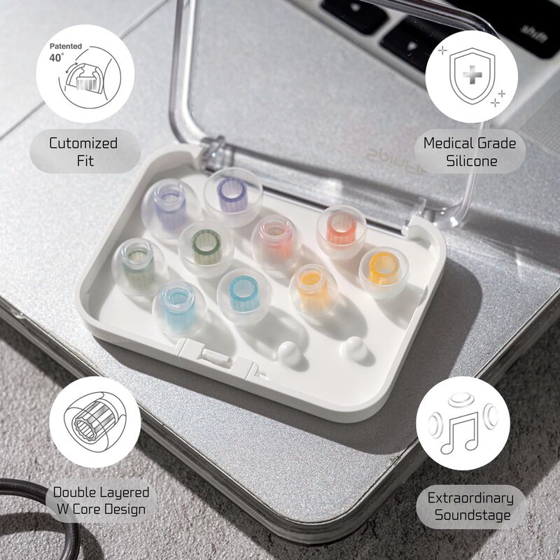 Almohadillas Spinfit W1 Para Iem, Ss, Silicona ... image number null