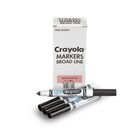 Rotulador Crayola, Lavable, Negro, 12 Quilates, De L&iacute;nea Ancha, Para Ni&ntilde;os