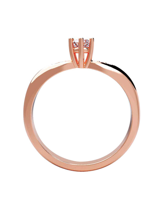 Anillo de Compromiso de 14K con Diamante de Lab... image number null