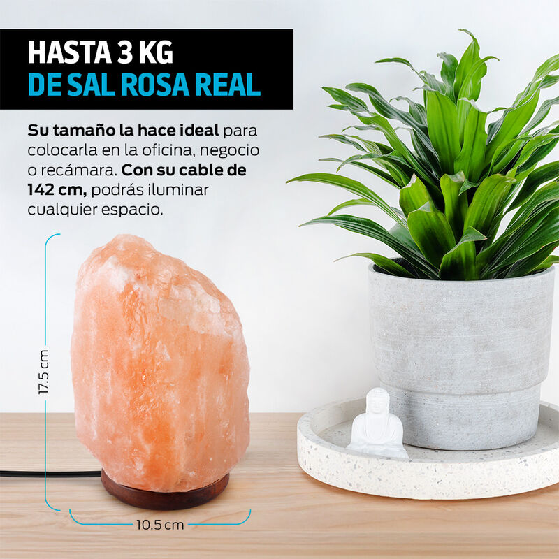L&aacute;mpara de Sal Rosa Himalaya Luz Ajustable 2 a ... image number null