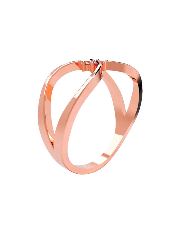 Anillo de Compromiso en Oro de 10K con Circonia... image number null