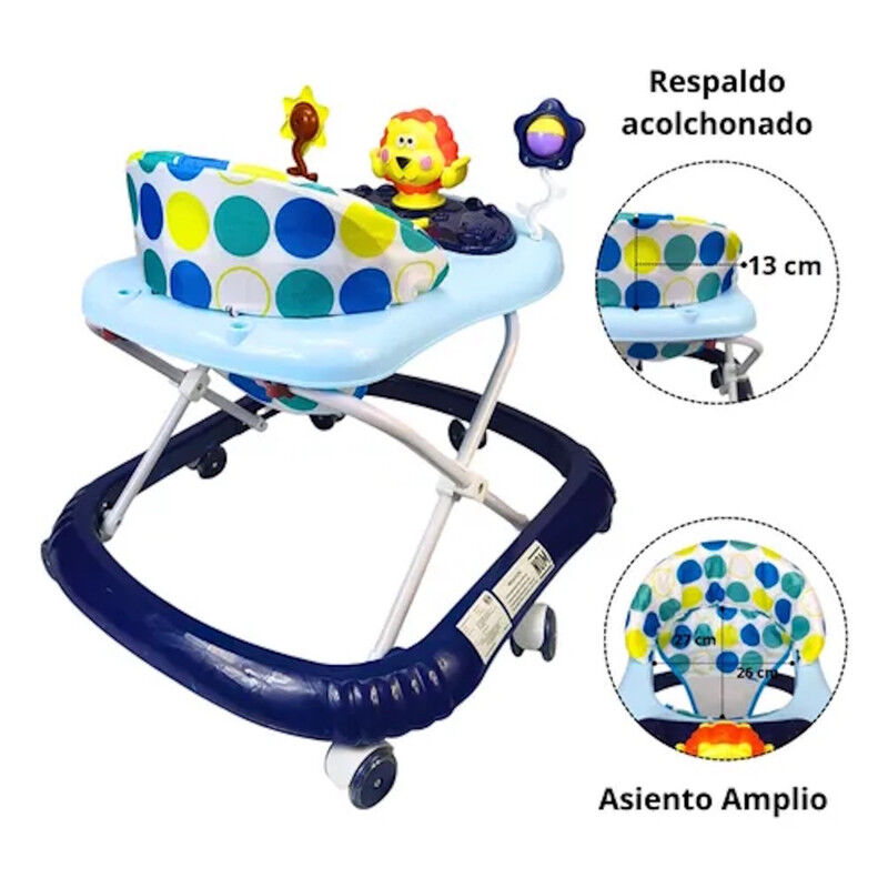 Andadera Para Beb&eacute; Azul Con Luz Sonido Llantas ... image number null