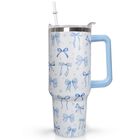 Vaso T&eacute;rmico Ceovfoi 1200 ml Con Asa Y Lazo Azul